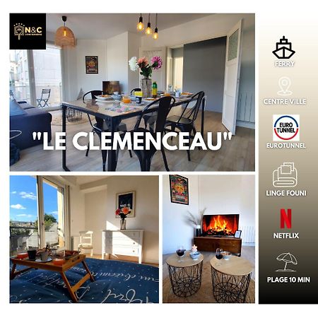 Le Clemenceau Appart-Calais Nord-Balcon-Plage ภายนอก รูปภาพ